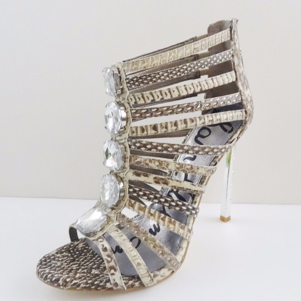 Sam Edelman hamptons snake stones heels 7.5 - Picture 2 of 6